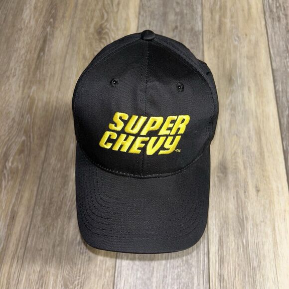 Vintage NEW Super Chevy Magazine Hat Black Baseball Trucker Cap - Picture 2 of 10